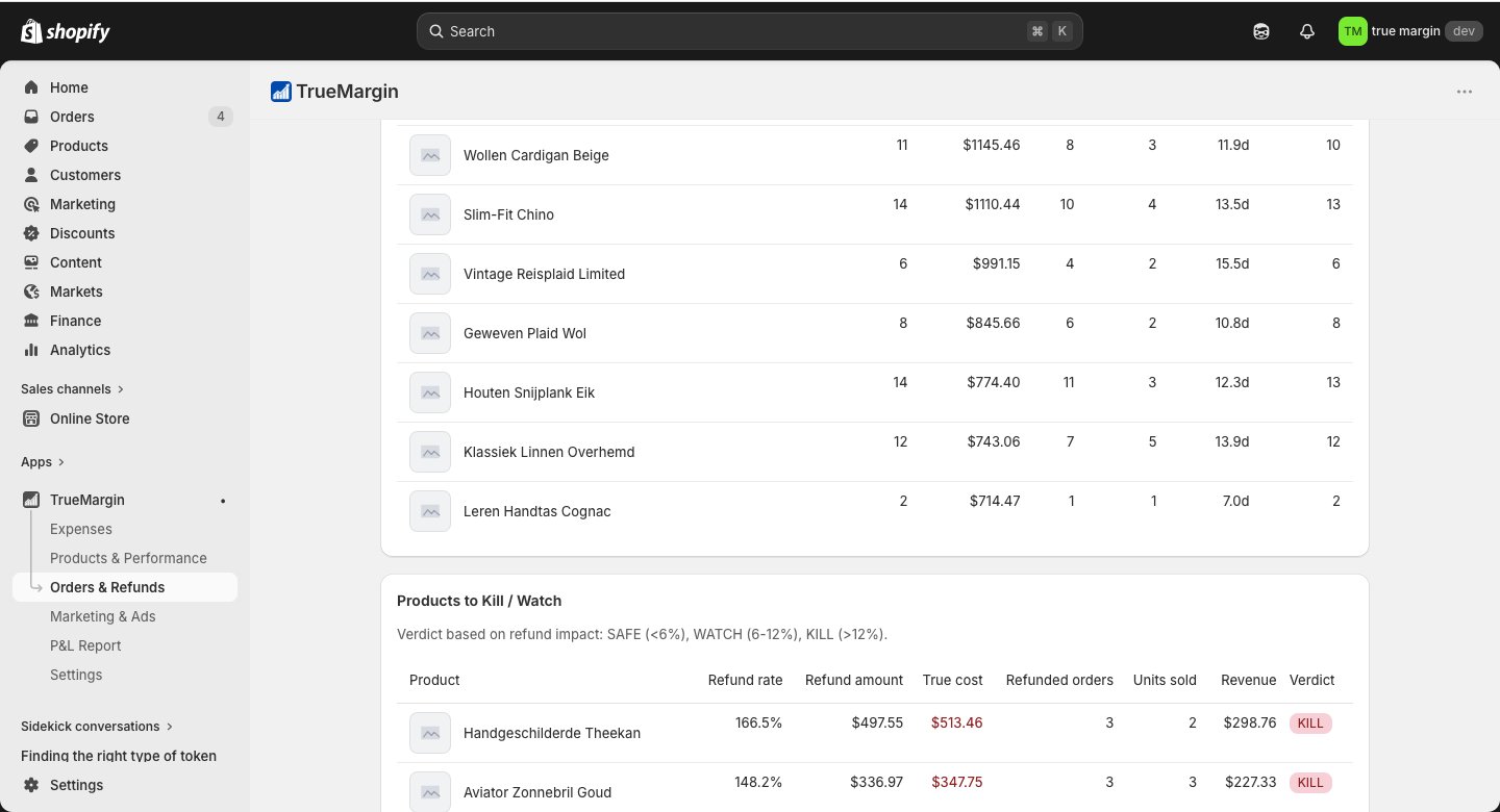 Refunds cost more than you think. We show you exactly how much.